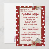 5x7 Cocalo Buttonnen Baby shower Invitation Kaart (Voorkant / Achterkant)