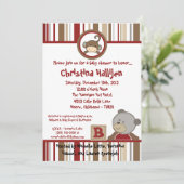 5x7 Cocalo Buttonnen Baby shower Invitation Kaart (Staand voorkant)