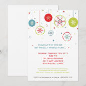 5x7 Colorful Snowflake Christmas Invitation Kaart (Voorkant / Achterkant)