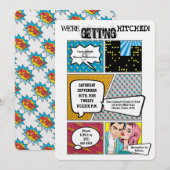 5x7 Comic Strip Book Pop Art Co Wedding Invitation Kaart (Voorkant / Achterkant)