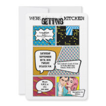 5x7 Comic Strip Book Pop Art Co Wedding Invitation