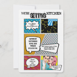 5x7 Comic Strip Book Pop Art Co Wedding Invitation Kaart