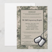 5x7 Compleet Home Invitation ARMY Camo ACU Print Kaart (Voorkant / Achterkant)
