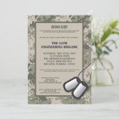 5x7 Compleet Home Invitation ARMY Camo ACU Print Kaart (Staand voorkant)