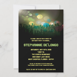 5x7 Concert Band is 16u verjaardag uitnodiging