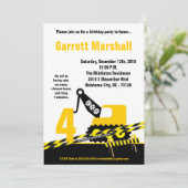 5x7 Construction Dozer Crane Birthday Invitation Kaart (Staand voorkant)