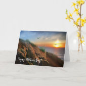 5x7 Cornish sunset Moederdagkaart Kaart (Gele Bloem)