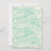 5x7 Country Mint Lace Print Uitnodiging voor het H (Achterkant)