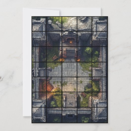 5x7 Courtyard Paper Gridmap Kaart (Voorkant)