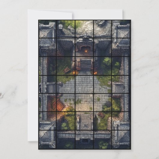 5x7 Courtyard Paper Gridmap Kaart (Achterkant)