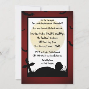 5x7 Creepy Trees Halloween Feestuitnodiging Kaart