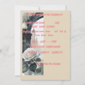 5x7 crème roos bruiloft uitnodigen kaart (Voorkant)