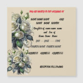 5x7 crème roos bruiloft uitnodigen magnetische uitnodiging (Voorkant)