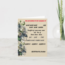 5x7 crème roze trouw uitnodiging SAVE THE DATE