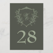 5x7  Crest olijfsalie Tafel Nummer (Voorkant)