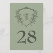 5x7  Crest olijfsalie Tafel Nummer (Achterkant)