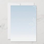 5x7 Crystal Snowflakes Winter Huwelijksuitnodiging Kaart (Achterkant)