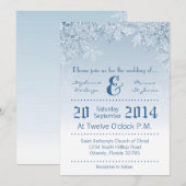 5x7 Crystal Snowflakes Winter Huwelijksuitnodiging Kaart (Voorkant / Achterkant)