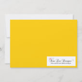 5x7 de gele Uitnodiging van het Kostuum van (Achterkant)