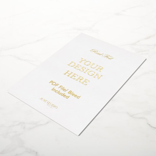 5x7"de Kaart van de goudfolieuitnodiging druk (Gedraaid)