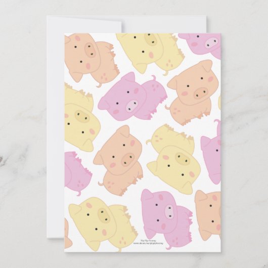 5x7 de leuke Partij van de Verjaardag van Weinig Kaart (Voorkant)