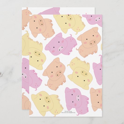 5x7 de leuke Partij van de Verjaardag van Weinig Kaart (Voorkant / Achterkant)