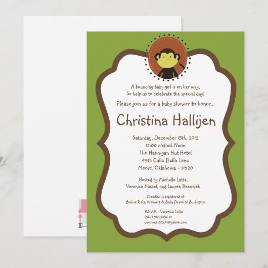 5x7 de Uitnodiging van de Safari van de Verhalen (Voorkant / Achterkant)