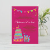 5x7 de Uitnodiging van de Verjaardag van (Staand voorkant)