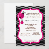 5x7 de zwarte Uitnodiging van Dame Bug Baby shower (Voorkant / Achterkant)