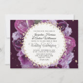 5x7 Deep Lavender Paarse Floral Pastel Leaf Wreate Kaart (Voorkant)