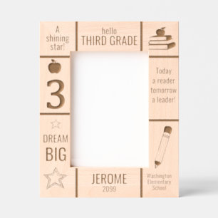 5x7 DERDE GRAAD Basisschool Foto Aangepast Gegraveerde Lijstjes