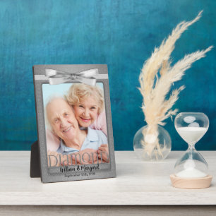 5x7 Diamond 60th Wedding Jubileum Foto Fotoplaat