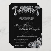 5x7 Diamond Sieraden Ketting Bruiloft Uitnodiging (Voorkant / Achterkant)