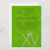 5x7 Diamond Topaz Quinceanera Verjaardag Uitnodigi Kaart (Voorkant / Achterkant)