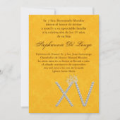 5x7 Diamond Topaz Quinceanera Verjaardag Uitnodigi Kaart (Voorkant)