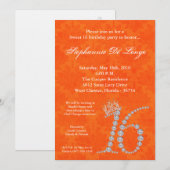 5x7 Diamond Topaz Sweet 16 Birthday Uitnodiging (Voorkant / Achterkant)