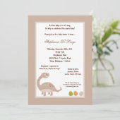 5x7 Dinosaur Baby shower Uitnodiging (Staand voorkant)
