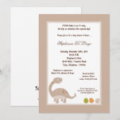 5x7 Dinosaur Baby shower Uitnodiging (Voorkant / Achterkant)