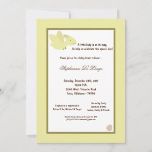 5x7 Dinosaur Baby shower Uitnodiging
