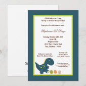 5x7 Dinosaur Baby shower Uitnodiging (Voorkant / Achterkant)