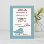 5x7 Dinosaur Baby shower Uitnodiging (Staand voorkant)