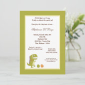 5x7 Dinosaur Baby shower Uitnodiging (Staand voorkant)