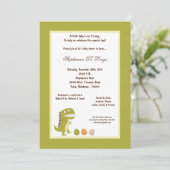 5x7 Dinosaur Baby shower Uitnodiging (Staand voorkant)