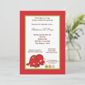 5x7 Dinosaur Baby shower Uitnodiging (Staand voorkant)