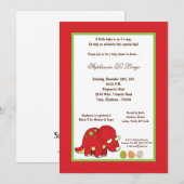 5x7 Dinosaur Baby shower Uitnodiging (Voorkant / Achterkant)