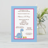 5x7 Dinosaur Baby shower Uitnodiging (Staand voorkant)