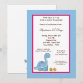 5x7 Dinosaur Baby shower Uitnodiging (Voorkant / Achterkant)