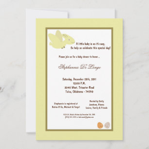 5x7 Dinosaur Baby shower Uitnodiging