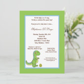 5x7 Dinosaur Baby shower Uitnodiging (Staand voorkant)