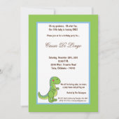 5x7 Dinosaur Birthday Party nodigt uit Kaart (Voorkant)